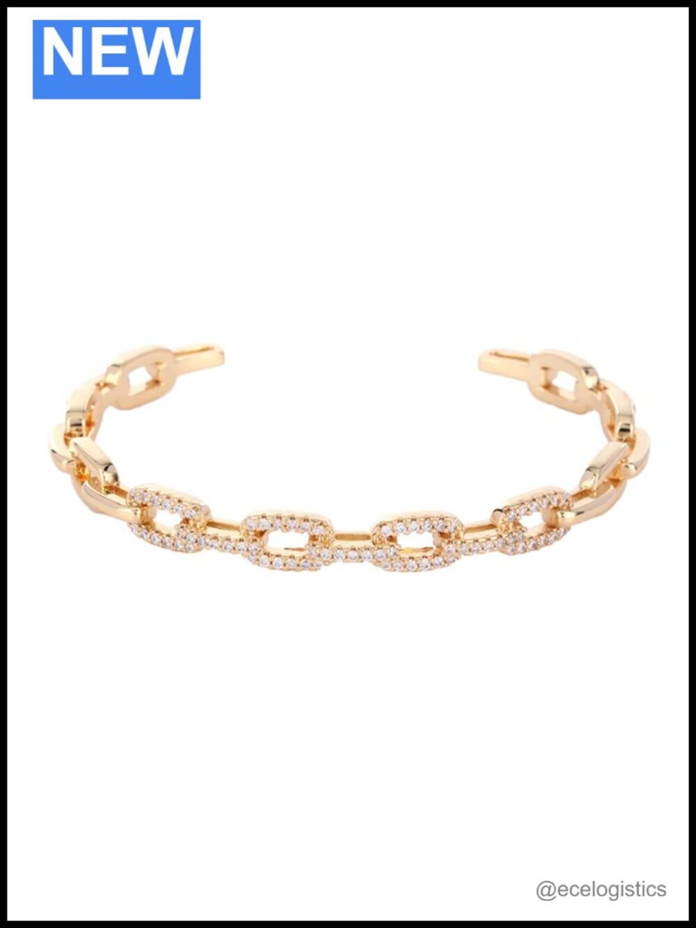 14k gold moissanite open bangle bracelet women sparkly geometric